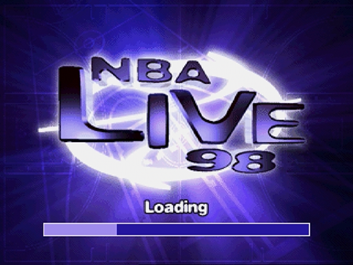 NBA Live '98 title screen for Sega Saturn